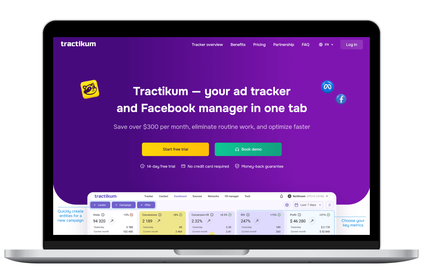 Flexible ad tracker 
for performance teams